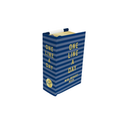 Mini One Line a Day Journal Navy Stripe