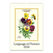 Cavallini 2026 Wall Calendar Language Of Flowers