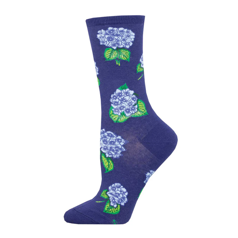 Socksmith Socks Womens Hydrangeas Navy