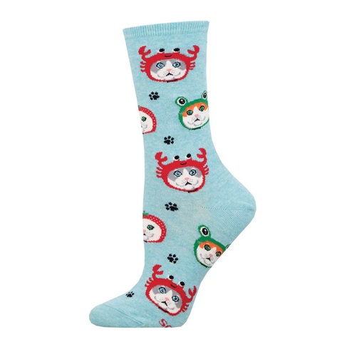 Socksmith Socks Womens Cat Hats Blue Heather