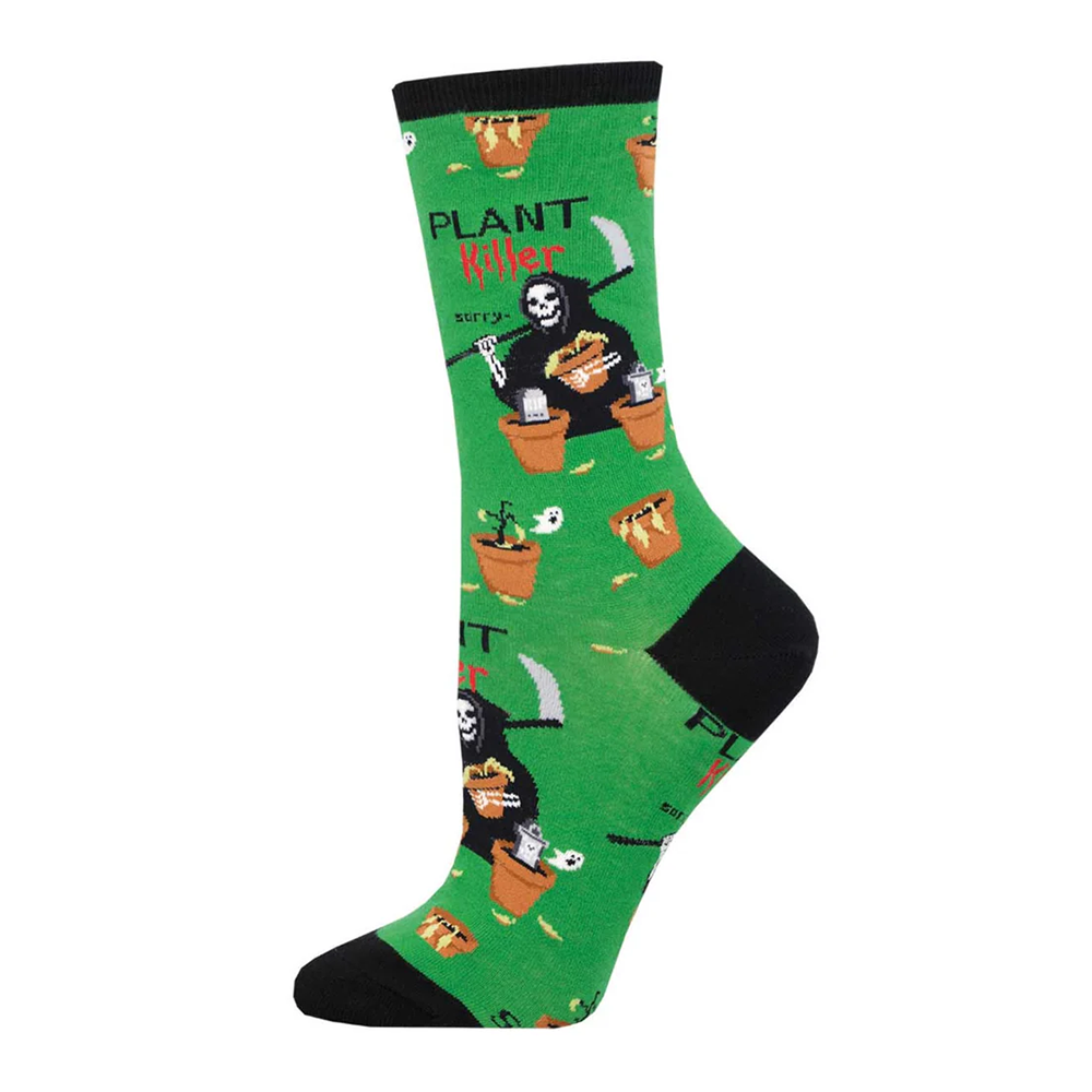 Socksmith Socks Womens Plant Killer Green