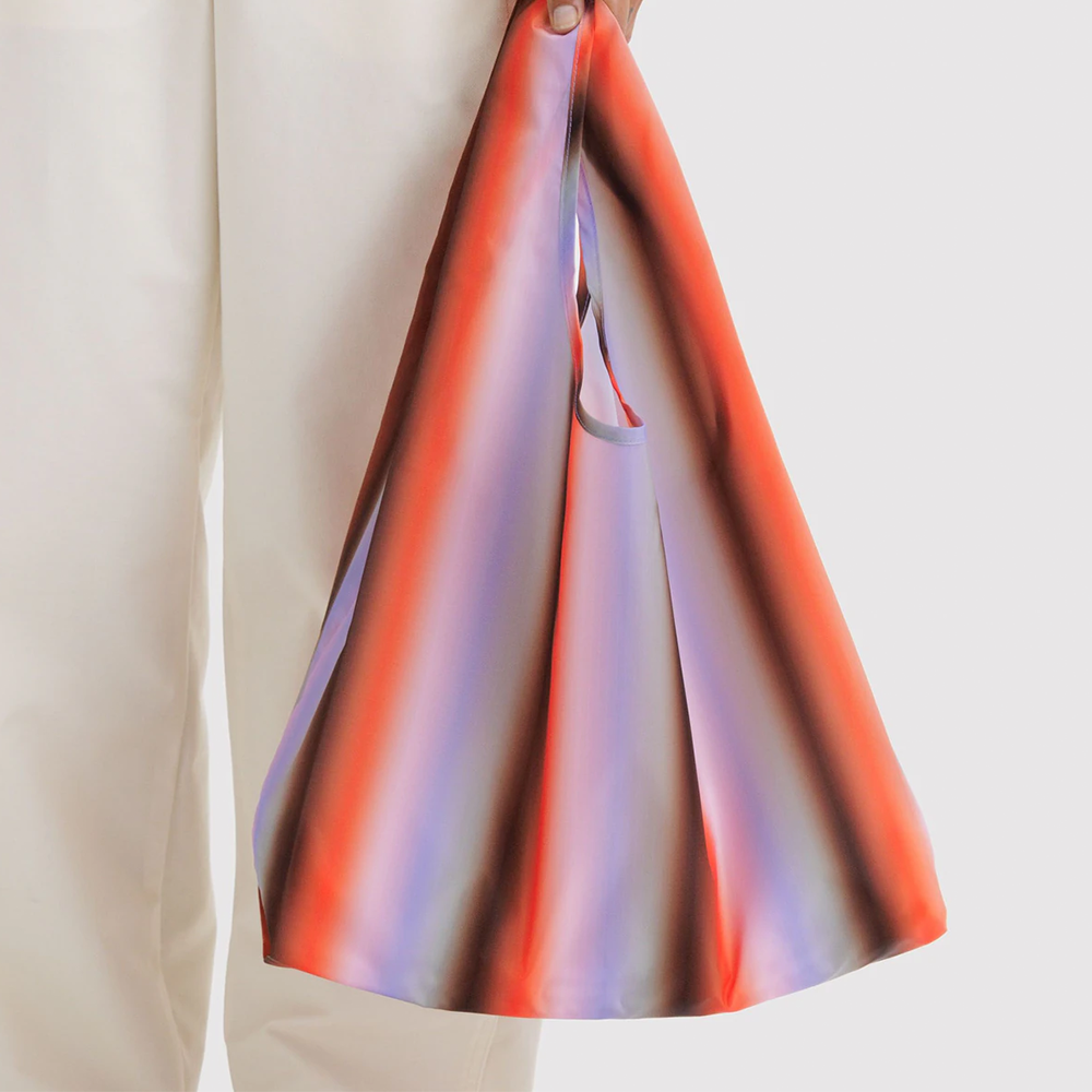 Baggu Standard Reusable Bag Gradient Stripe Poppy Lilac