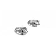 Lindi Kingi Earrings Snake Huggies Silver