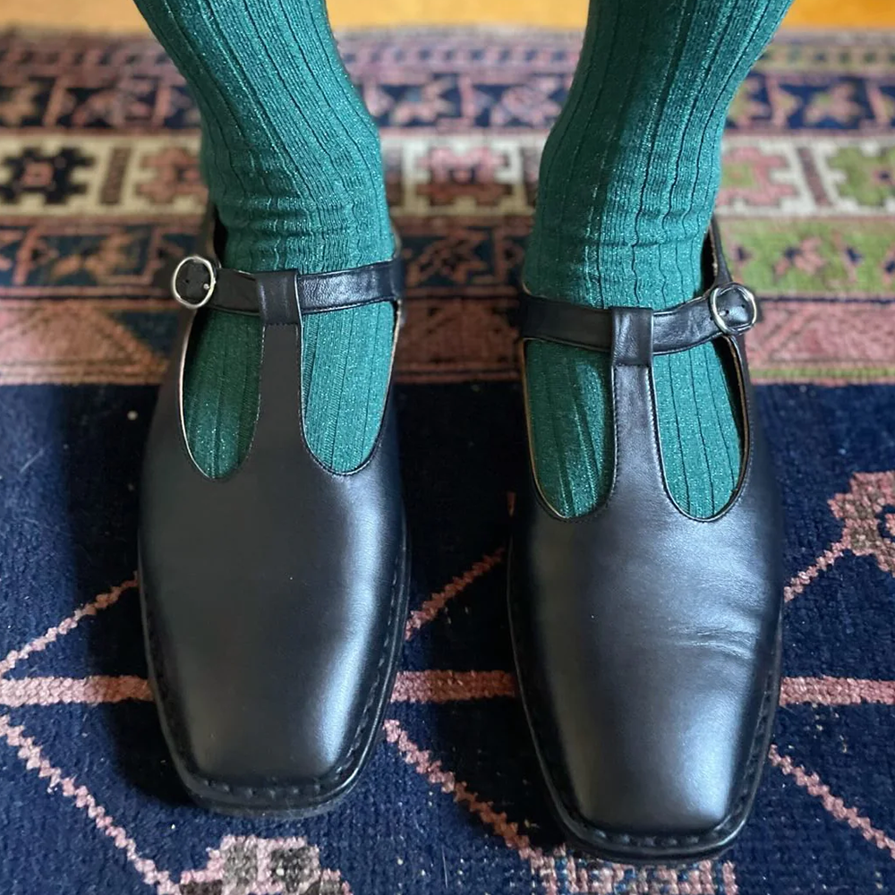 Le Bon Shoppe Socks Her Lurex Glitter Spruce