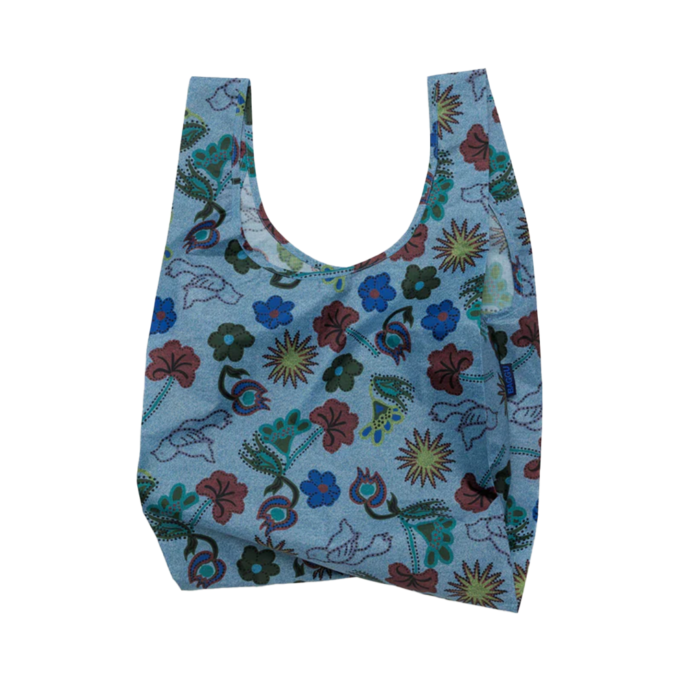 Baggu Standard Reusable Bag Digital Denim Birds