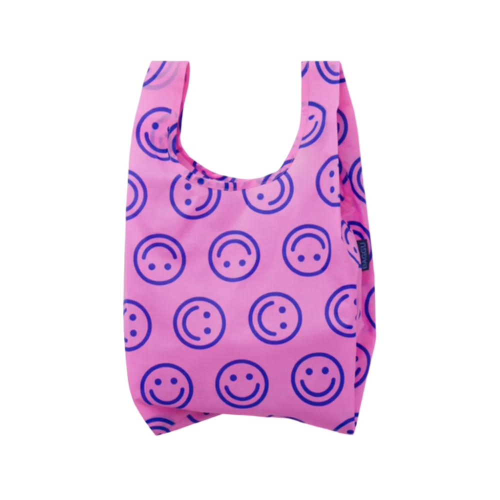 Baggu Baby Reusable Bag Pop Pink Happy
