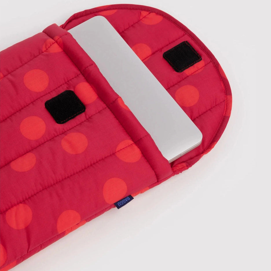 Baggu Puffy Laptop Sleeve 13/14 inch Red Polka Dot