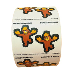 Sticker Garden Scratch and Sniff Teared Square Monkey Mango