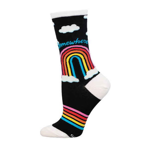 Socksmith Socks Women's Somewhere Over The Rainbow Black