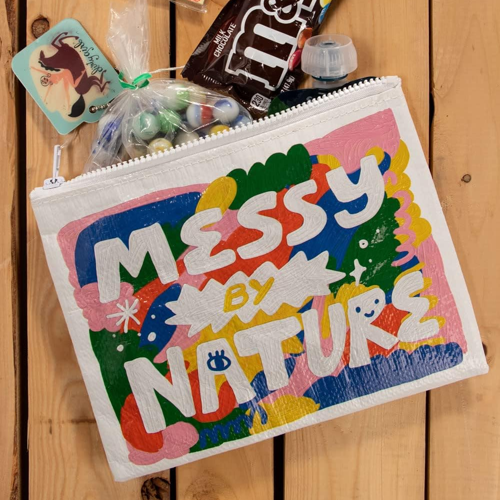 Blue Q Zipper Pouch Messy by Nature