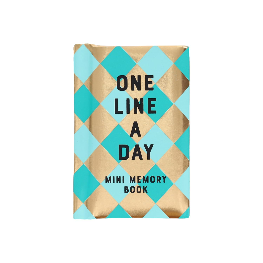 Mini One Line a Day Journal Mint Diamond