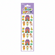 Sticker Garden Sheet Glitter Dolls Spring