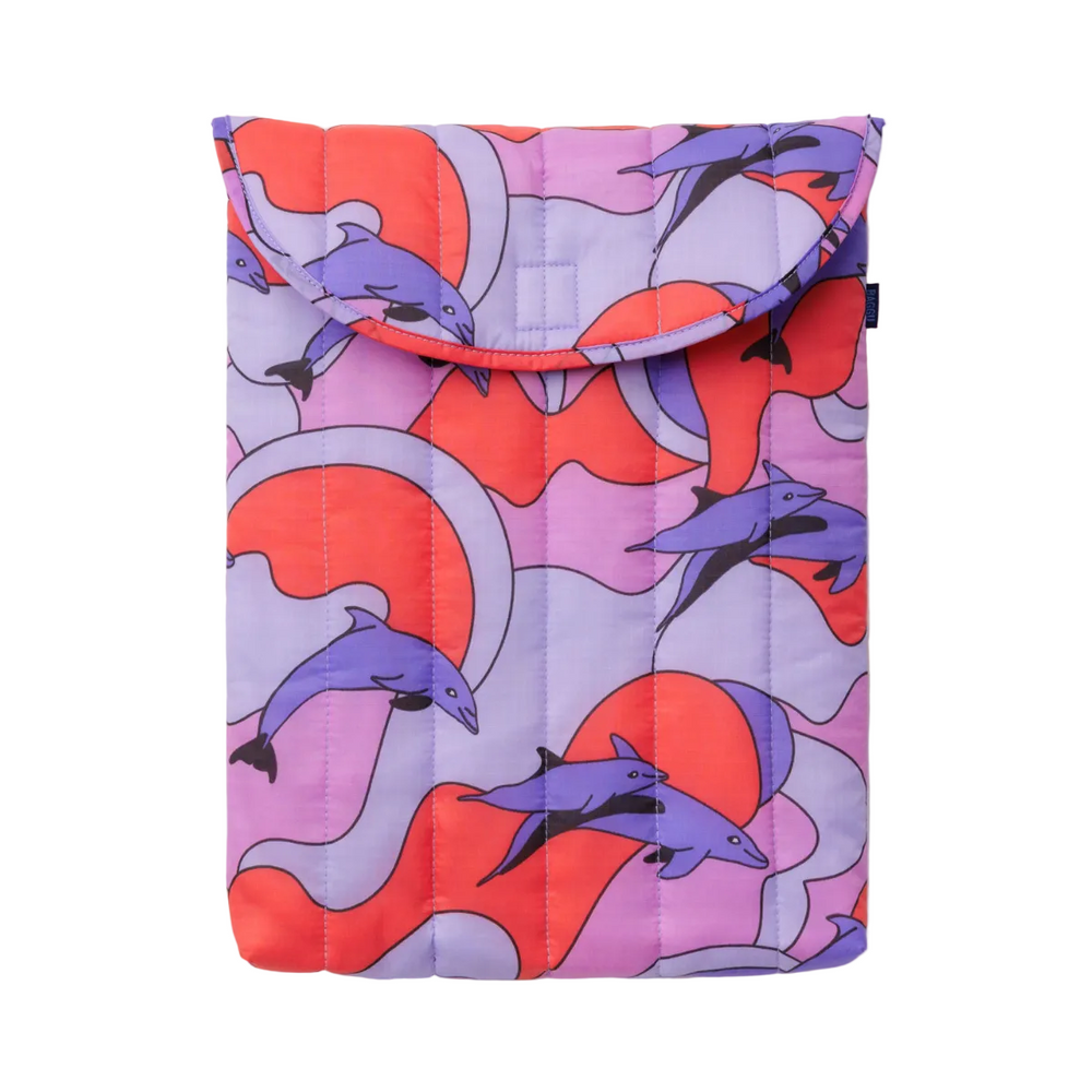 Baggu Puffy Laptop Sleeve 16 inch Dolphins