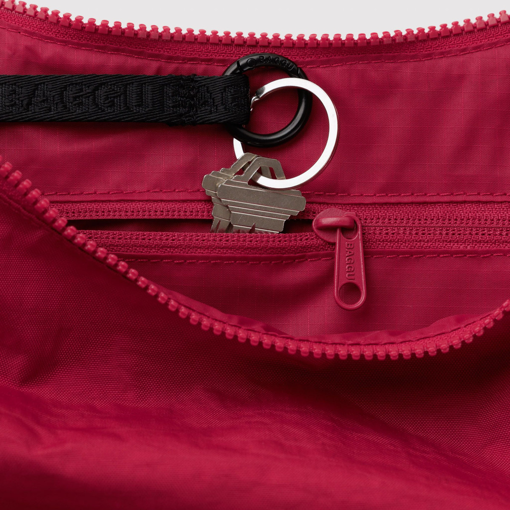 Baggu Medium Nylon Crescent Bag Cherry
