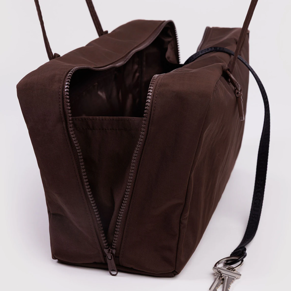 Baggu Nylon Bowler Bag Coffee