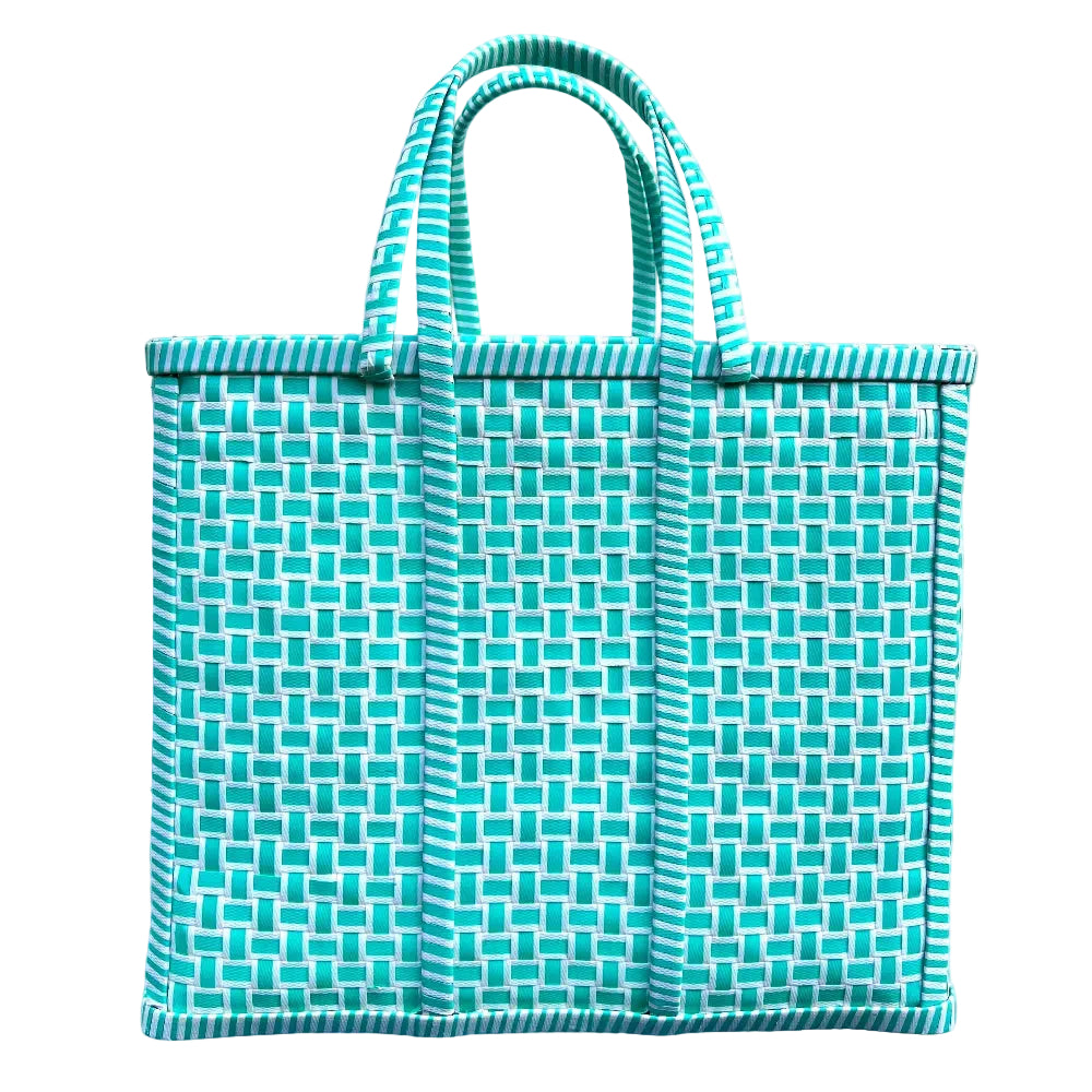 green blue basket handmade sustainable