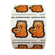 Sticker Garden Scratch and Sniff Teared Square Cat Bell Pepper