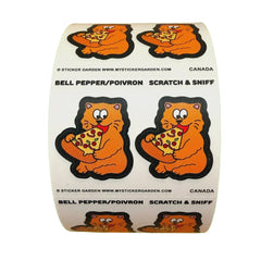 Sticker Garden Scratch and Sniff Teared Square Cat Bell Pepper