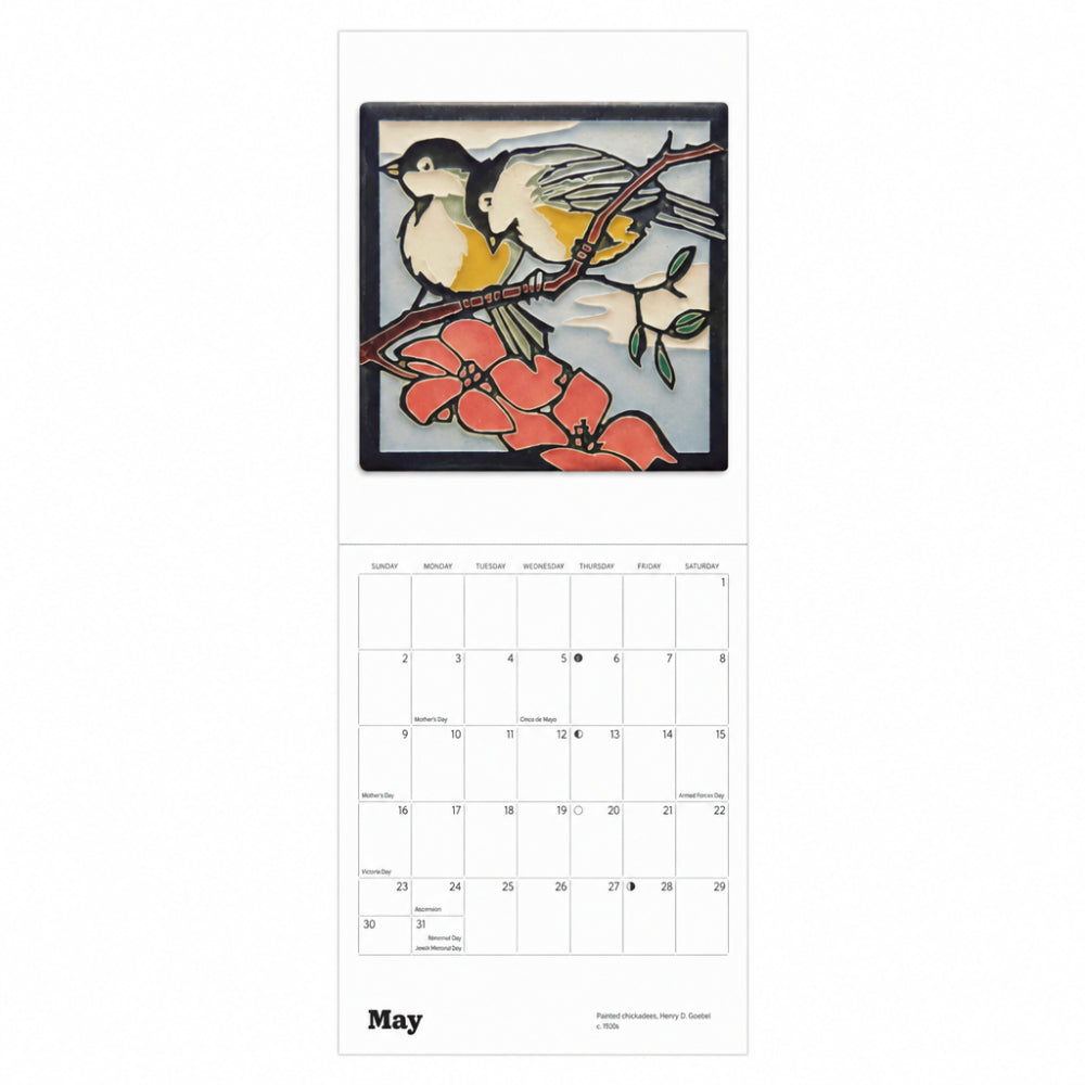 Pomegranate 2027 Mini Wall Calendar Arts & Crafts Tiles