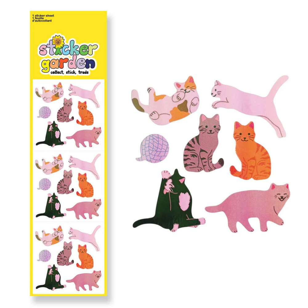 Sticker Garden Sheet Pearl Cat