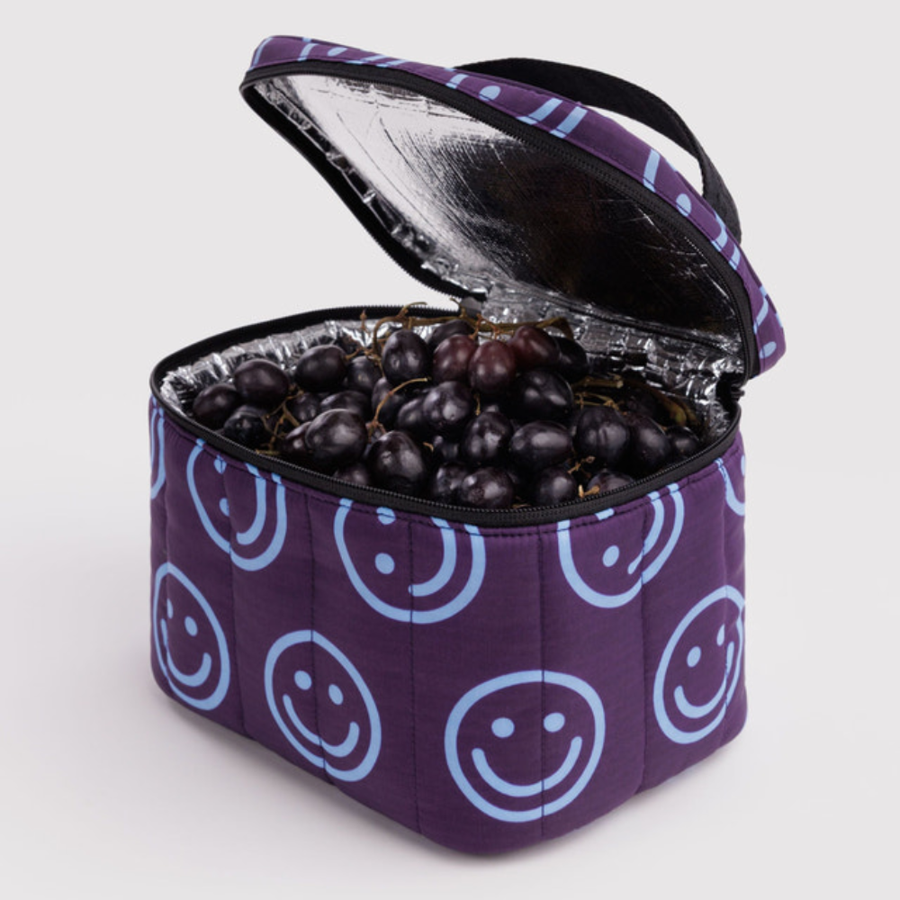Baggu Puffy Lunch Bag - Indigo Happy