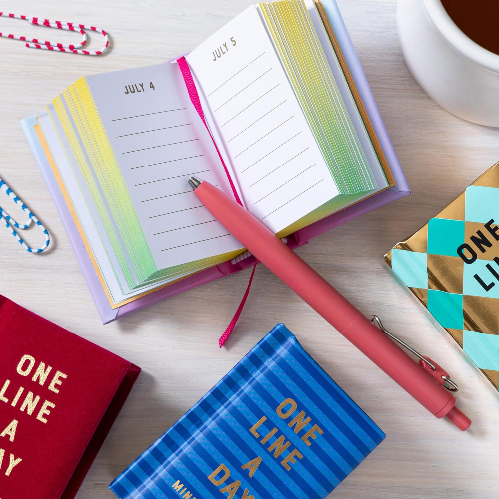 Mini One Line a Day Journal Mint Diamond