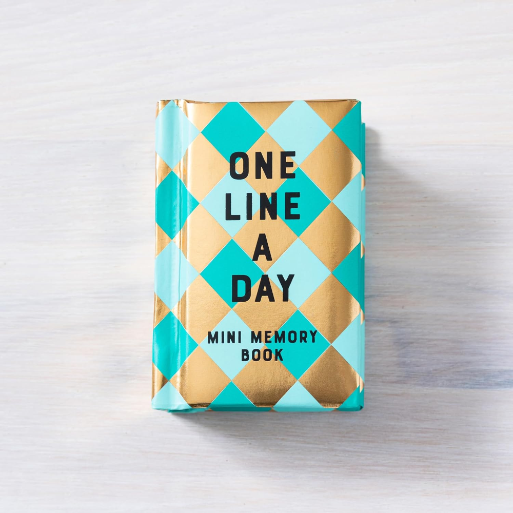 Mini One Line a Day Journal Mint Diamond