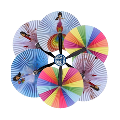 Fold Out Paper Fan Assorted
