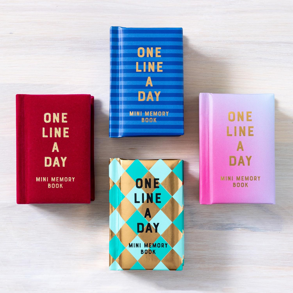 Mini One Line a Day Journal Mint Diamond