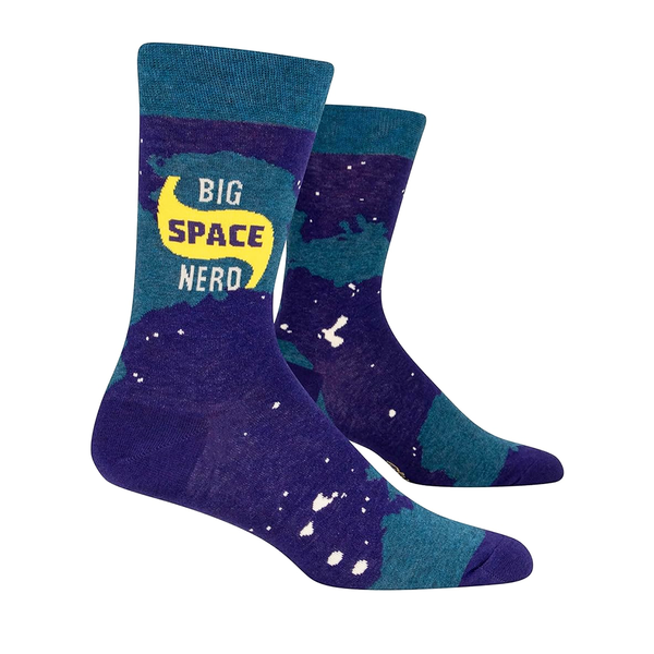 Blue Q Men's Socks Big Space Nerd