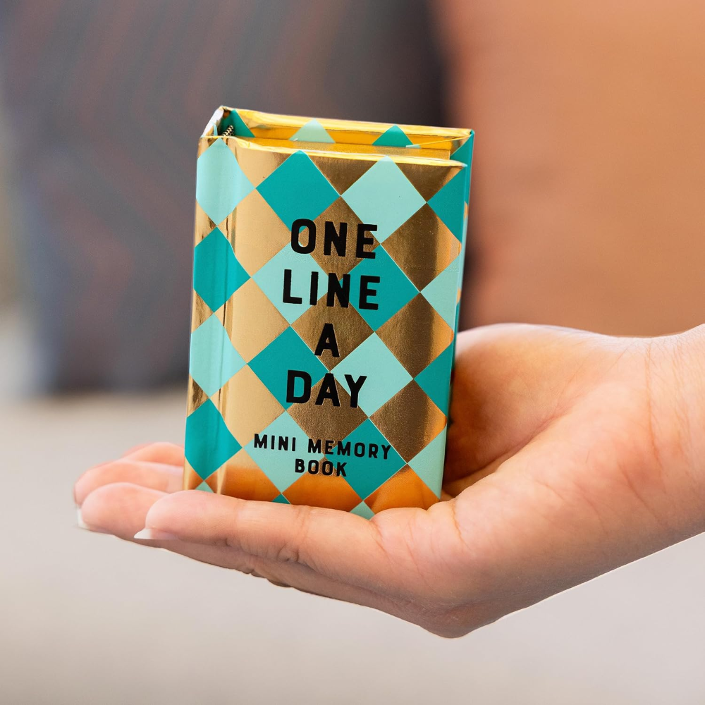 Mini One Line a Day Journal Mint Diamond