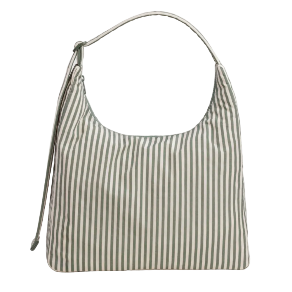 Baggu Nylon Shoulder Bag Sage Stripe