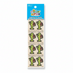 Sticker Garden Sheet  Scratch and Sniff Alien Chocolate Scent