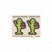 Sticker Garden Scratch and Sniff Teared Square Alien Chocolate