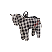 Baggu Horse Bag Charm Black and White Gingham