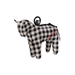 Baggu Horse Bag Charm Black and White Gingham
