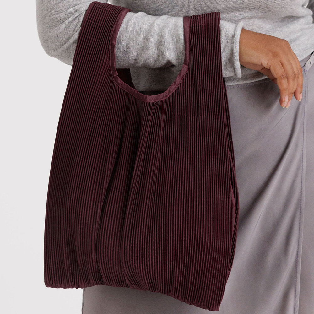 Baggu Pleated Baby Reusable Bag Mahogany