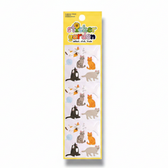 Sticker Garden Sheet Glossy Cat