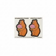 Sticker Garden Scratch and Sniff Teared Square Bear Strawberry