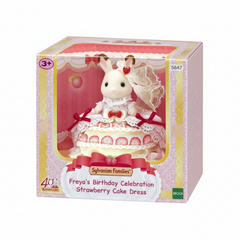 Sylvanian Families Freya's Birthday Celebration Strawberry Cake Dress
