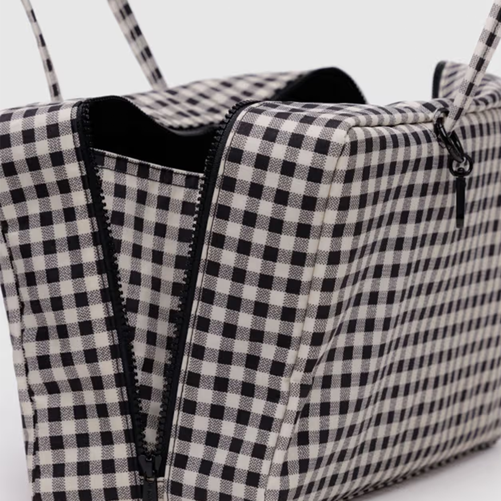 Baggu Medium Nylon Bowler Bag Gingham