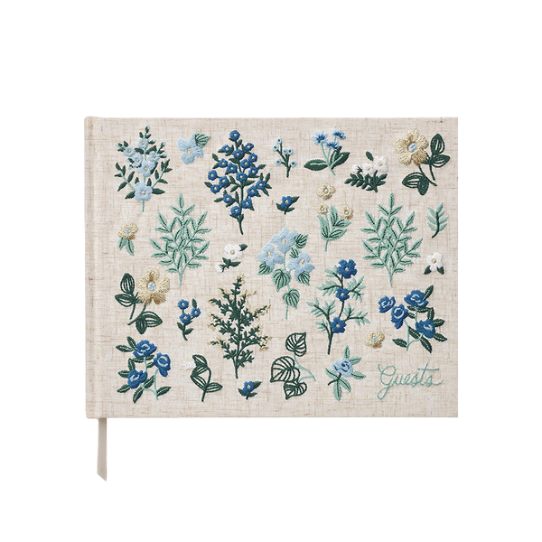 Rifle Paper Co. Embroidered Fabric Guest Book Wildwood