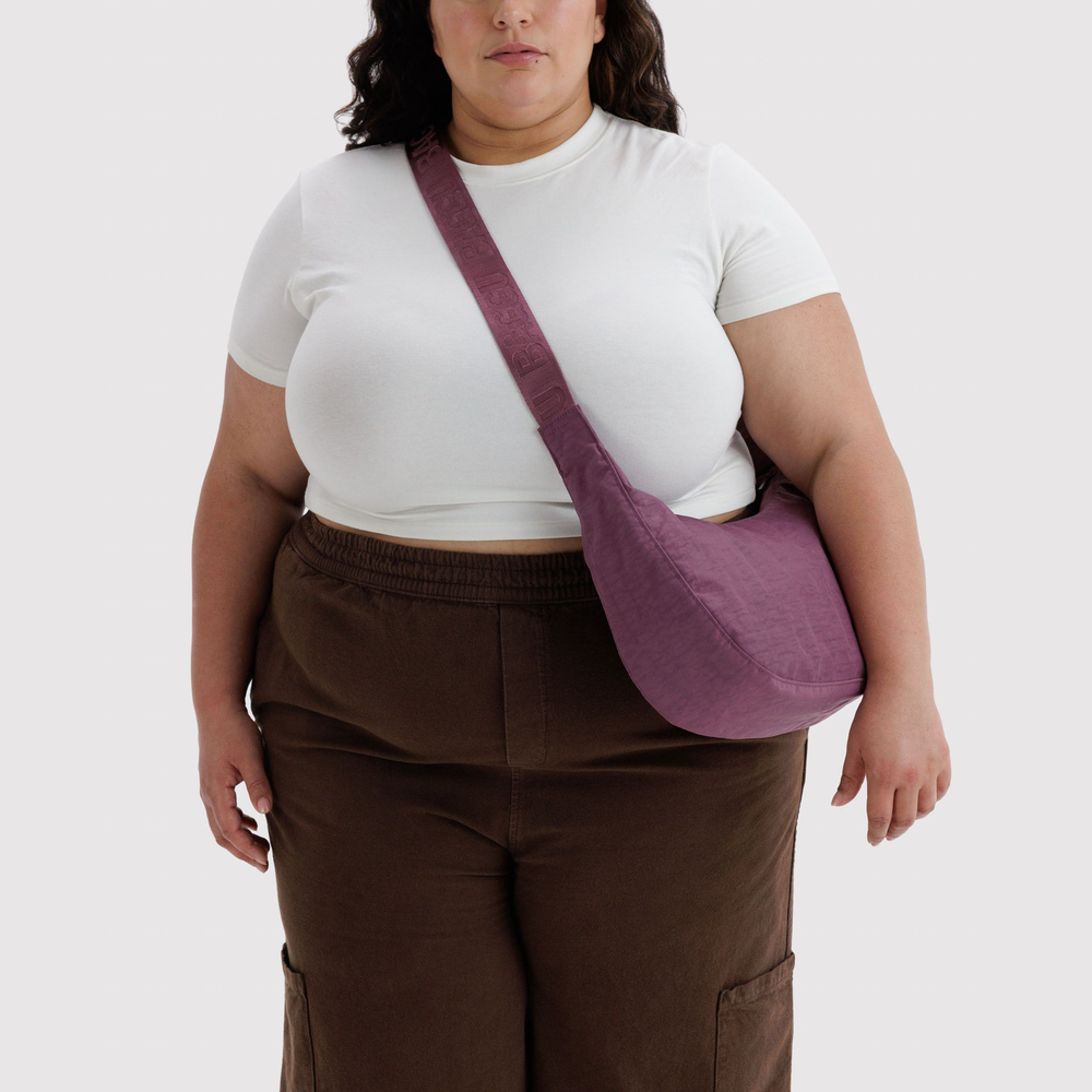 Baggu Medium Nylon Crescent Bag Wild Plum