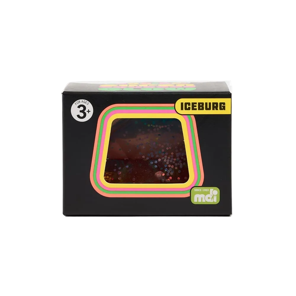 The retail packaging of the Iceburg Magic Light Up Slime toy by Magic Light Up, shown on a solid white background.