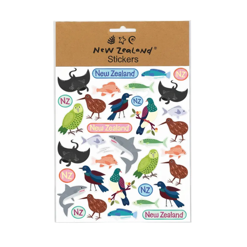 NZ Birds & Fish Stickers