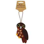 Felt Hanging Ornament NZ Morepork Owl 12cm