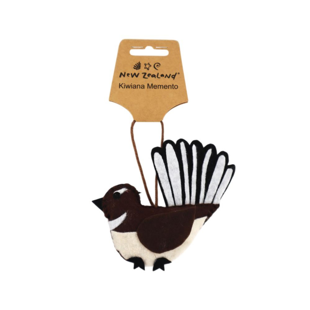 Felt Hanging Ornament NZ Fantail 12cm