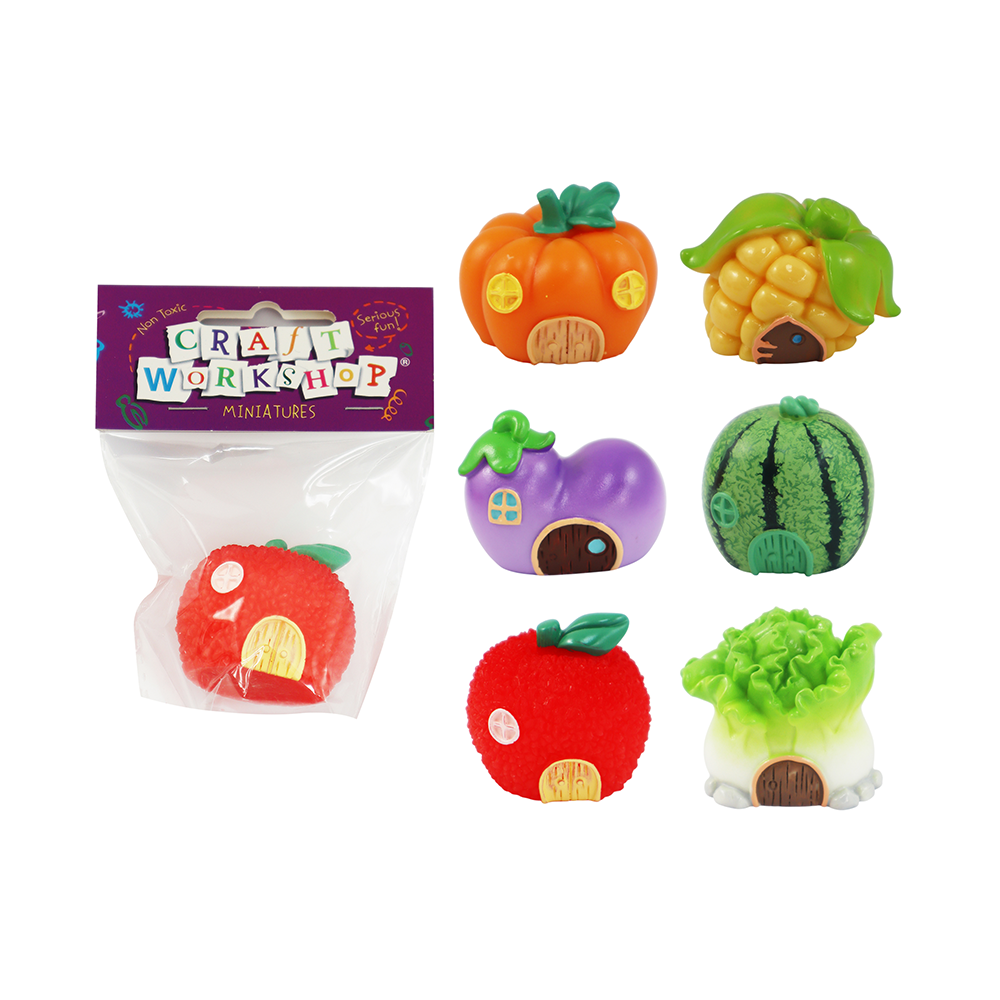Craft Mini Resin Vege House Assorted