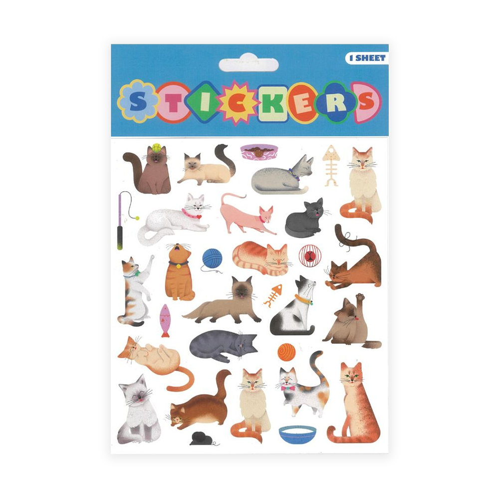 Playful Cats and Kittens Stickers