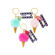 Plush Ice Cream Cone Keyring Assorted